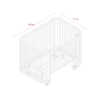 Meltem Kids Bambino Beşik 70X110 Cm Naturel Ekru - 3