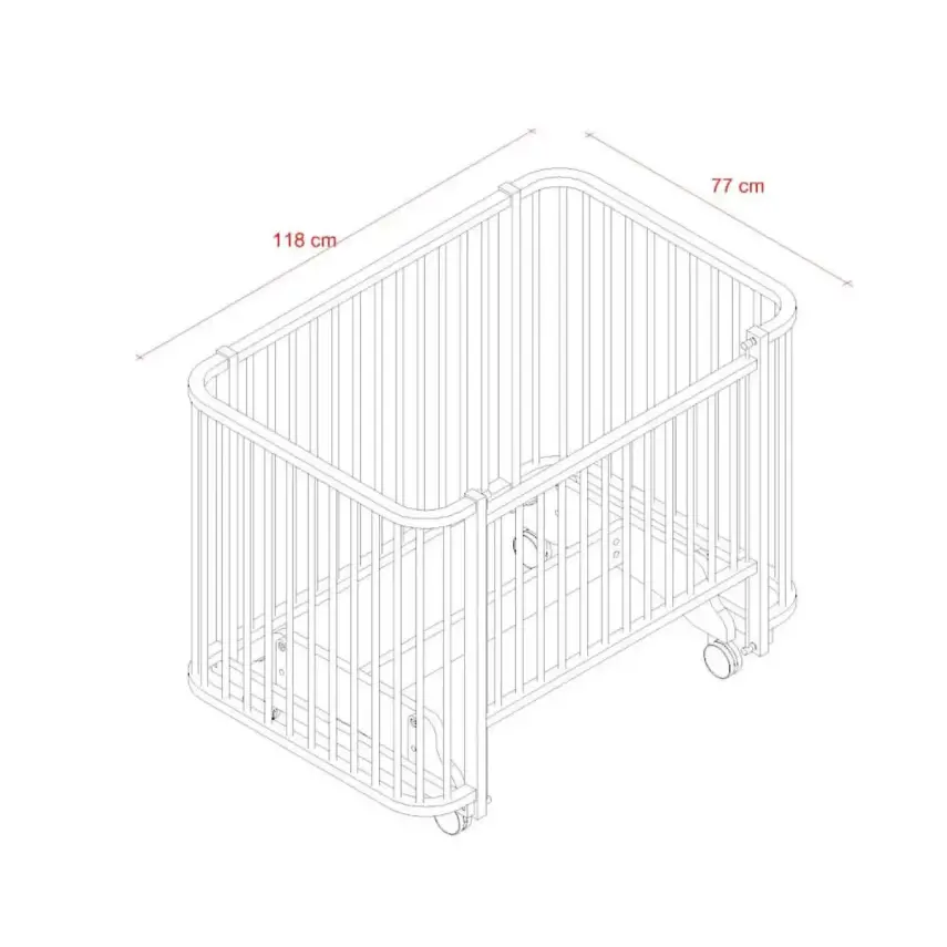 Meltem Kids Bambino Beşik 70x110 cm Naturel Mavi  - 3