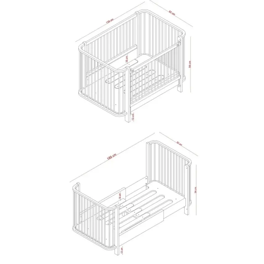 Meltem Kids Bambino Büyüyen Beşik Beyaz - Kuzulu - 6