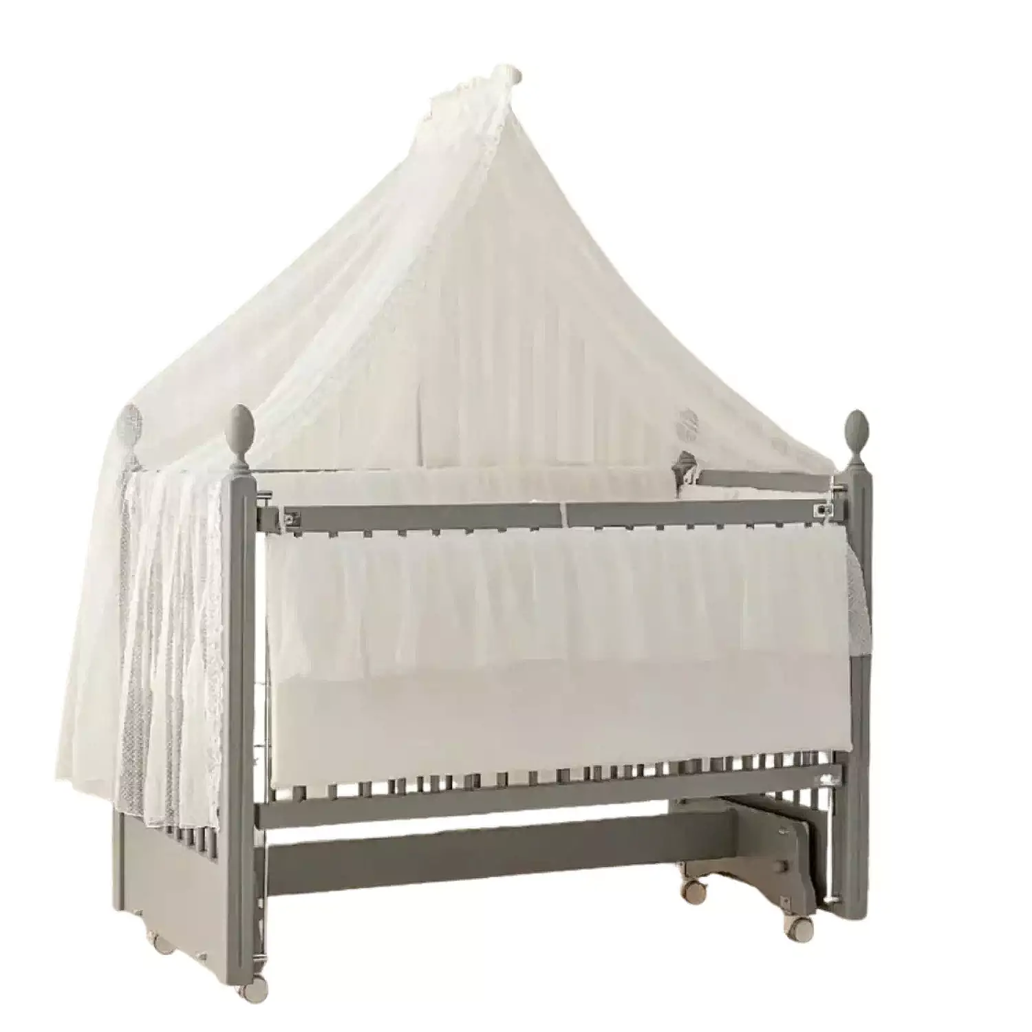 Meltem Kids Kral Beşik 60x120 cm Gri -  Gri