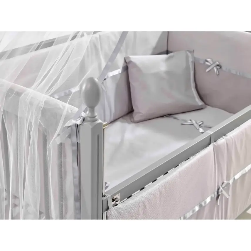 Meltem Kids Kral Beşik 60X120 Cm Gri - 4