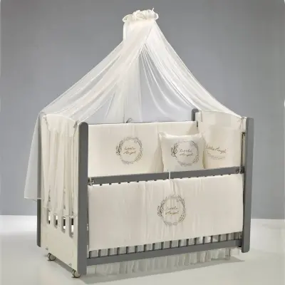 Meltem Kids Mia Beşik 60X120 Gri-Angel - 1