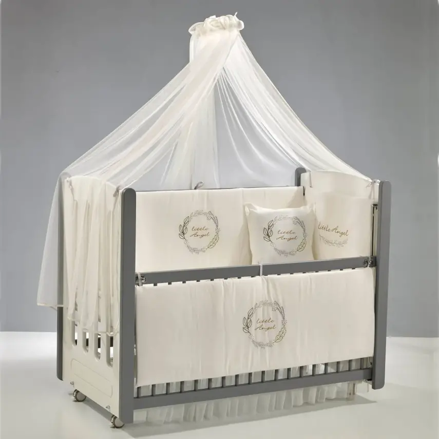 Meltem Kids Mia Beşik 60X120 Gri-Angel - 1