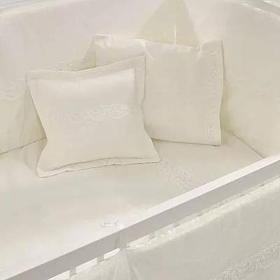 Meltem Kids Mondo Beşik 60x120 cm Beyaz İncili Krem - 3