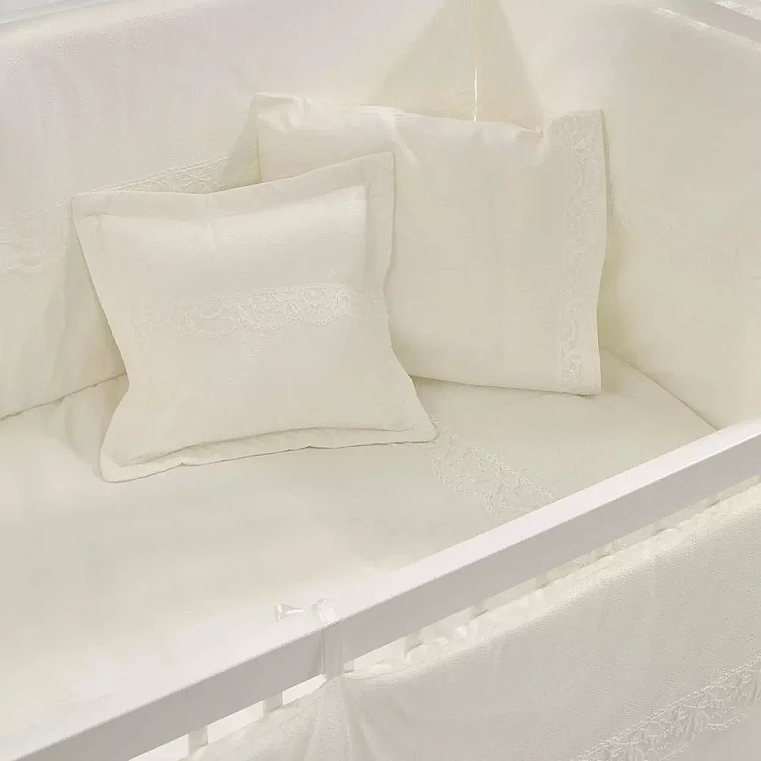 Meltem Kids Mondo Beşik 60x120 cm Beyaz İncili Krem - 3