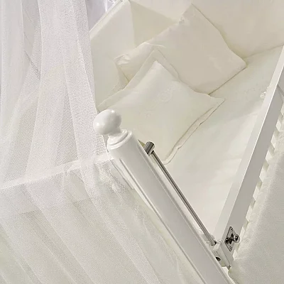 Meltem Kids Mondo Beşik 60x120 cm Beyaz İncili Krem - 4