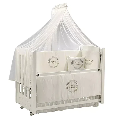 Meltem Kids Mondo Beşik 60x120 cm Beyaz - Little Angel