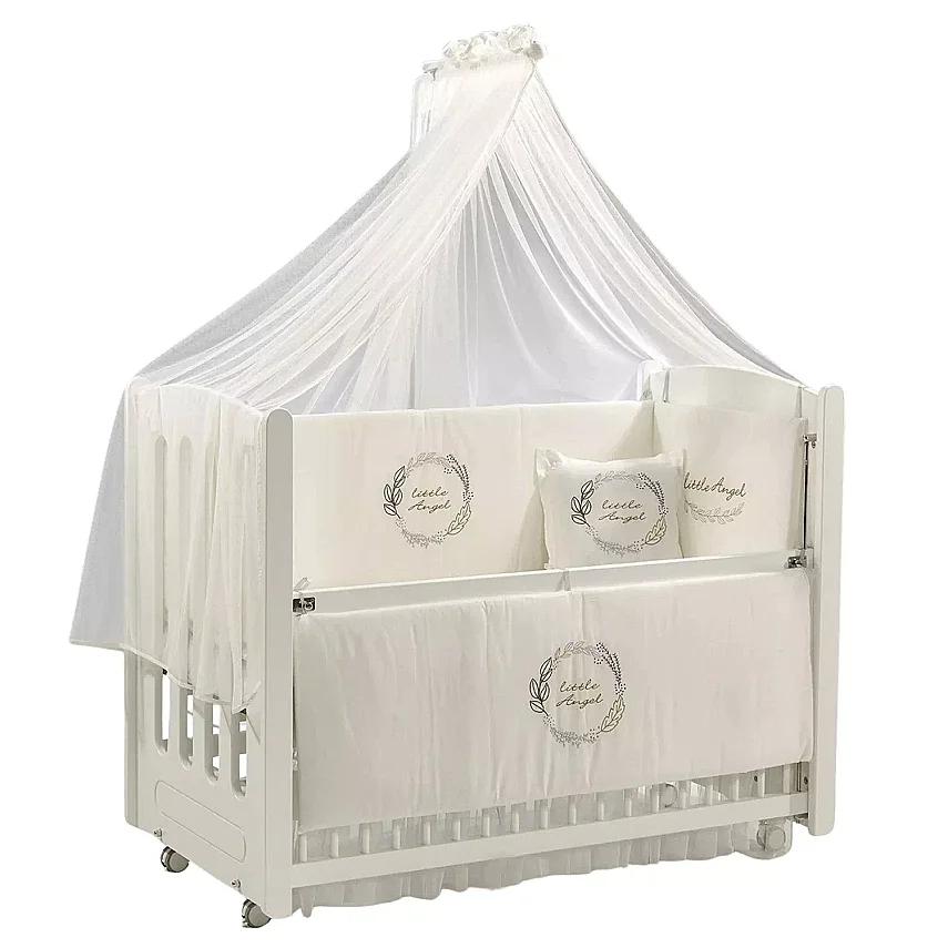 Meltem Kids Mondo Beşik 60x120 cm Beyaz - Little Angel - 1