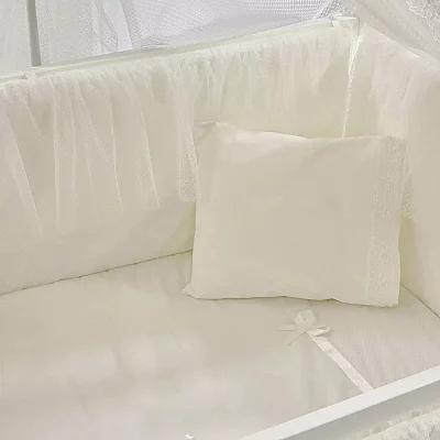 Meltem Kids Mondo Beşik 60x120 cm Beyaz Mondo Ekru - 4