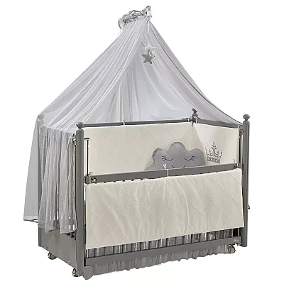 Meltem Kids Mondo Beşik 60x120 cm Gri Mondo Gri