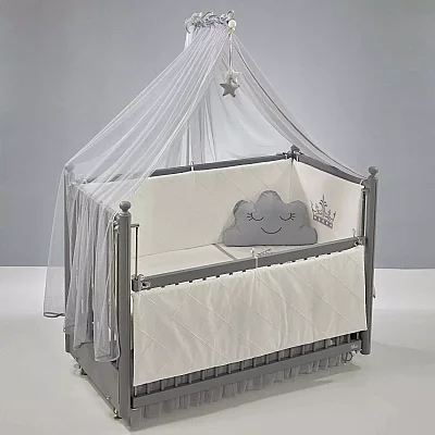 Meltem Kids Mondo Beşik 60x120 cm Gri Mondo Gri (1)
