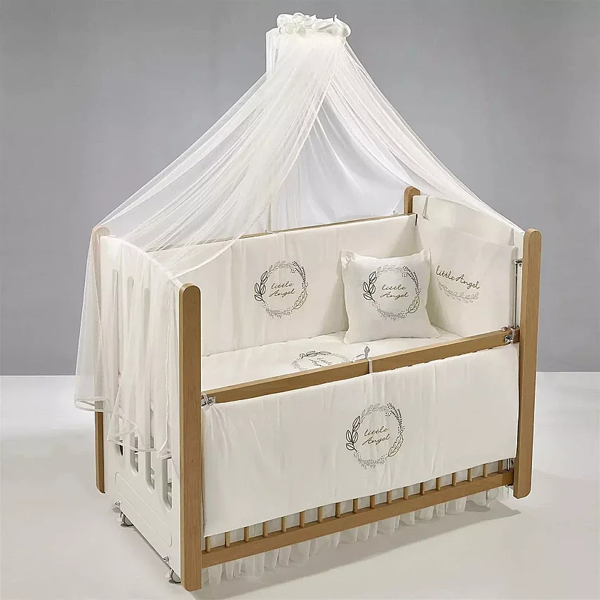Meltem Kids Mondo Beşik 60x120 cm Naturel Little Angel - 2