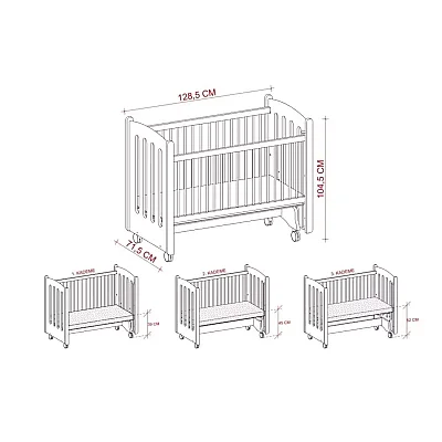 Meltem Kids Mondo Beşik 60x120 cm Naturel Little Angel - 7
