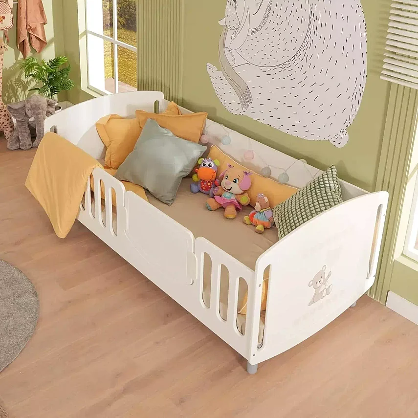 Meltem Kids Sweet Bear Montessori 90x190 Beyaz - Gri - 2