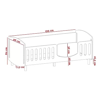 Meltem Kids Sweet Bear Montessori 90x190 Beyaz - Gri - 5
