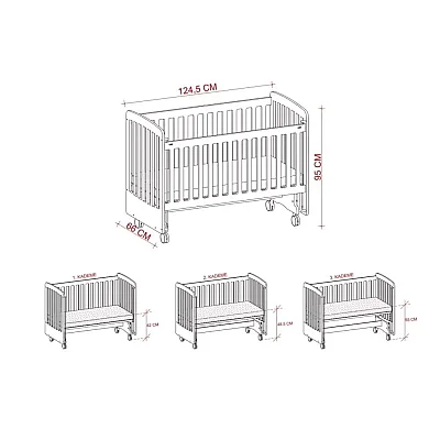 Meltem Kids Sweet Lion Beşik Beyaz - 5