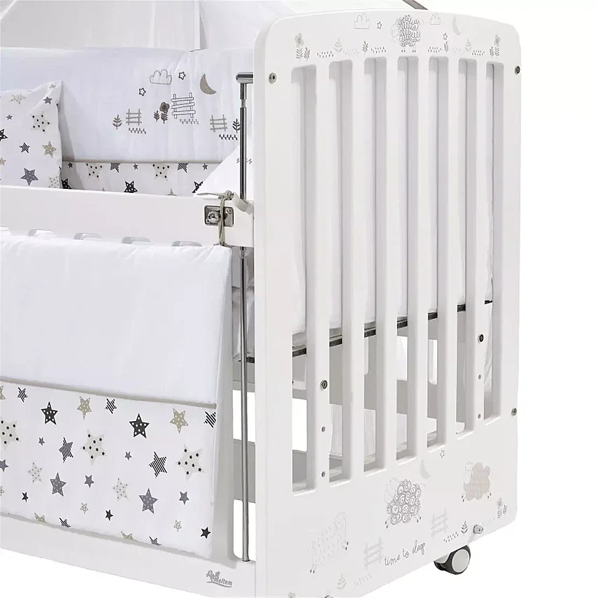 Meltem Kids Woody Beşik 60x120 cm Pretty Beyaz - 4