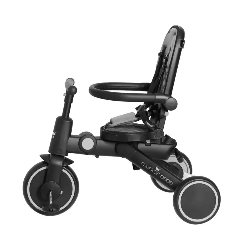 Merkür Bebe 9in1 Hawk Üç Tekerlekli Bebek ve Çocuk Bisikleti Gri - 5