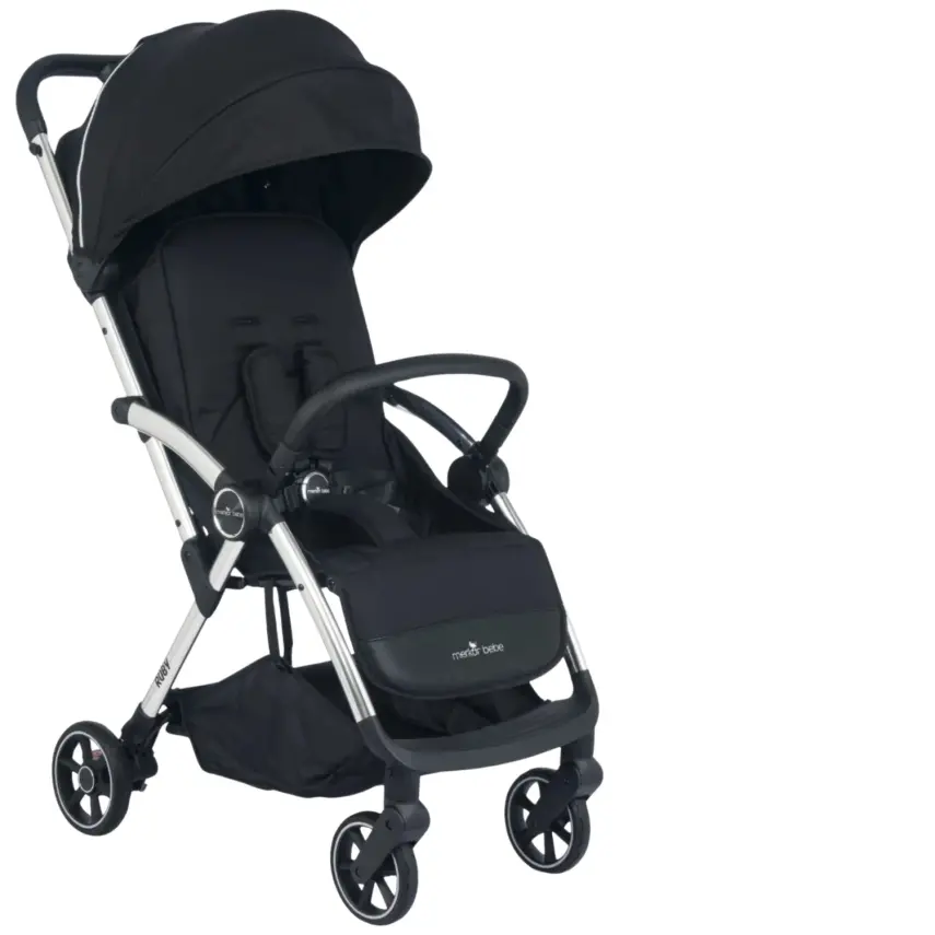 Merkür Bebe Ruby Tek Tuşla Otomatik Katlanan Kabin Boy Bebek Arabası Siyah - 1
