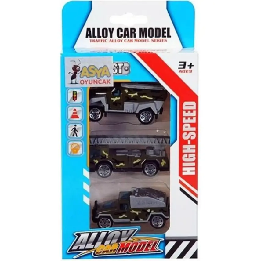 Metal Askeri Araçları 3lü Kutulu  - 2