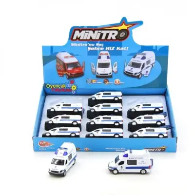 Metal Çek Bırak Araba Işıklı Polis Ekipotosu (1)