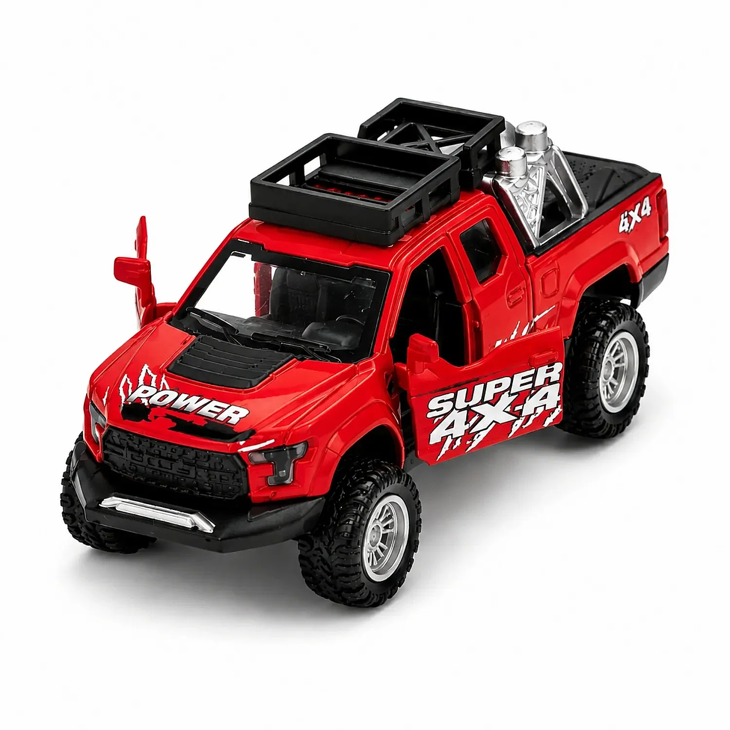 Metal Çekbırak Sesli Işıklı Off Road Pic Up 1:36 