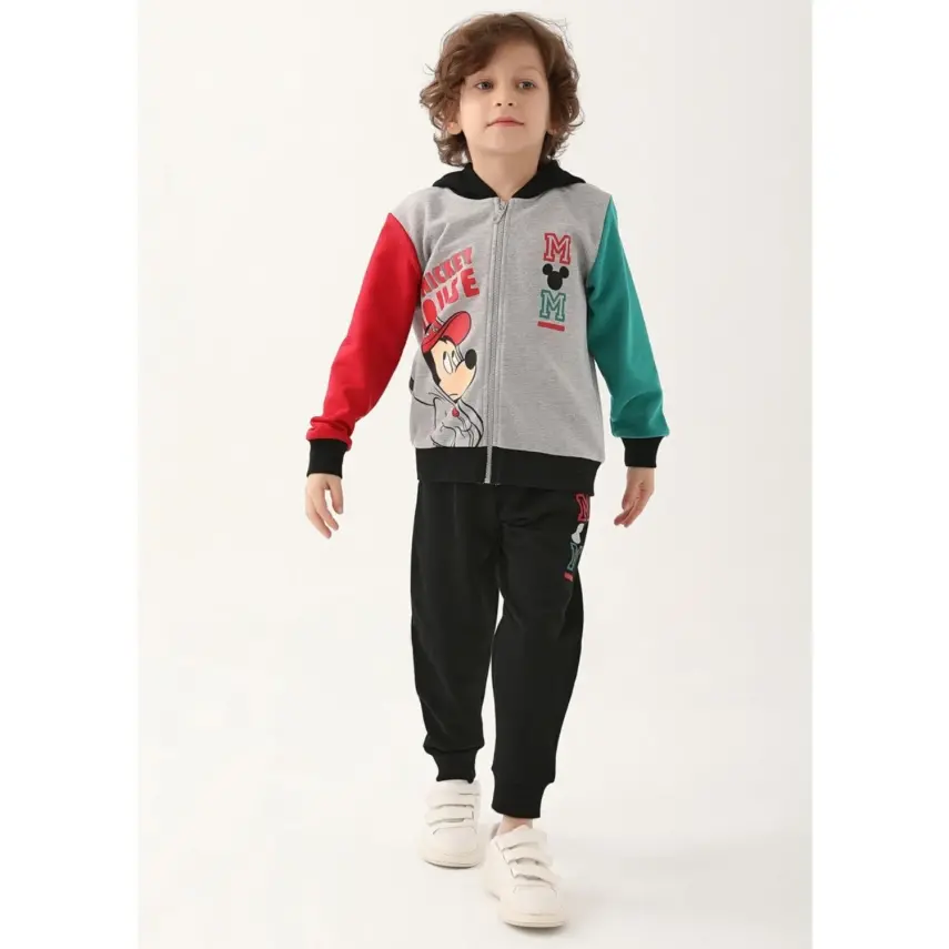 Mickey Mouse Erkek Eşofman Takımı Gri Melanj - 7