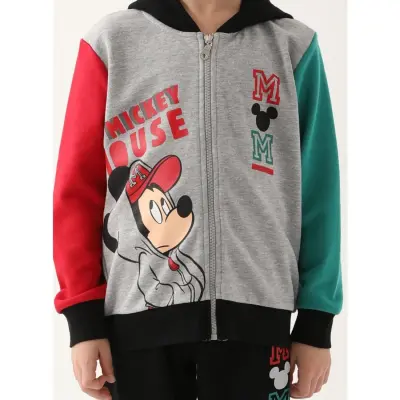 Mickey Mouse Erkek Eşofman Takımı Gri Melanj - 9