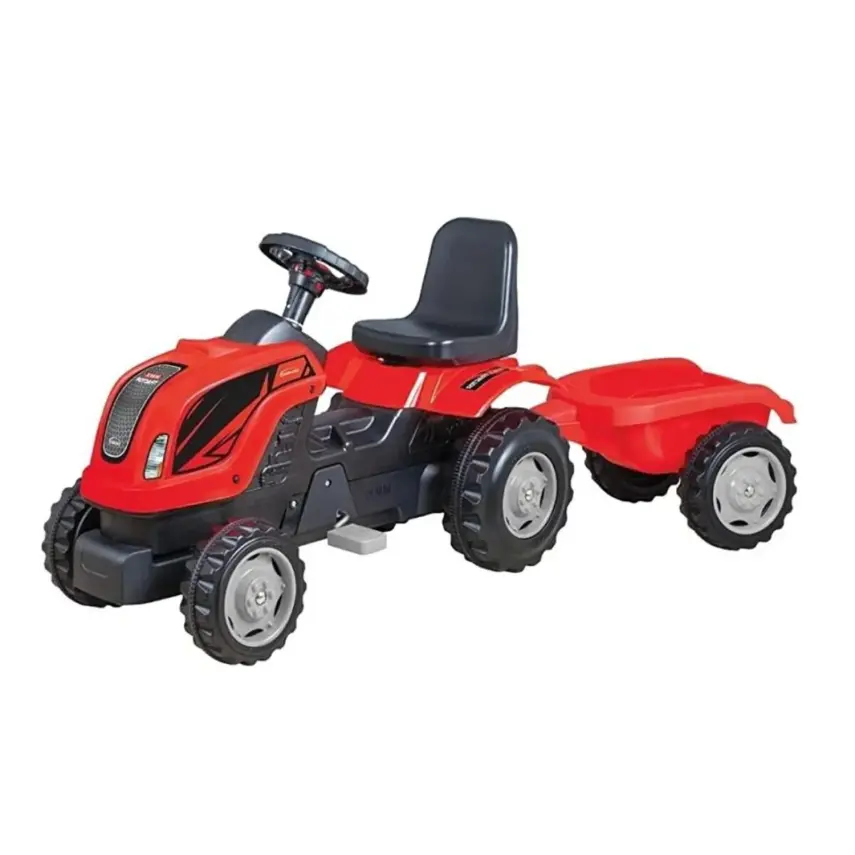 Micromax Pedallı Römorklu Traktör Kırmızı - 1