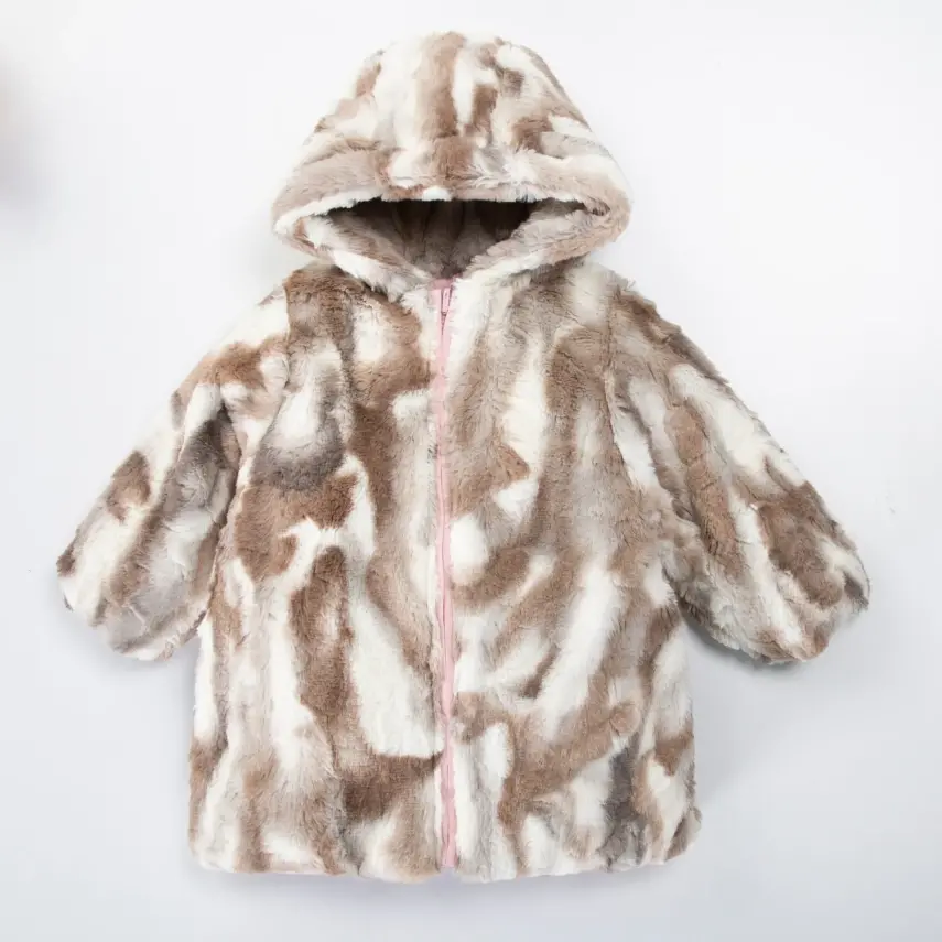 Midimod Kız Kaban Çift Taraflı Pembe - 3