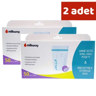 Milkway Anne Sütü Saklama Poşeti 50li x 2 Adet (1)