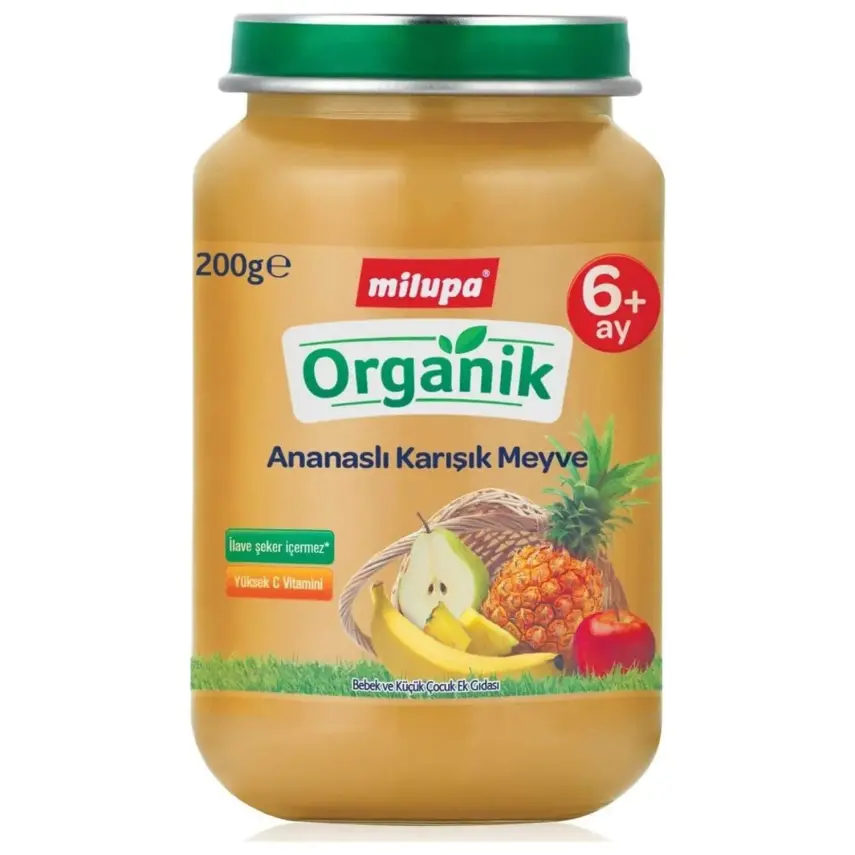 Milupa Organik Ananaslı Karışık Meyve 200 gr - 1