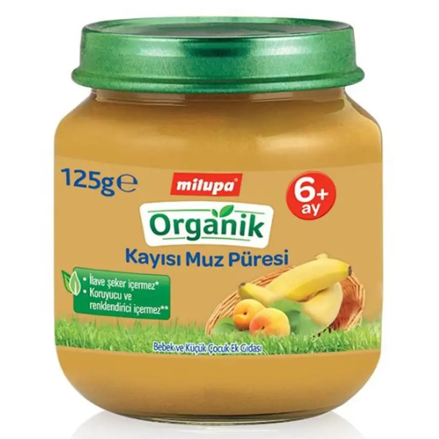 Milupa Organik Kayısı Muz Kavanoz Maması 125 gr - 1