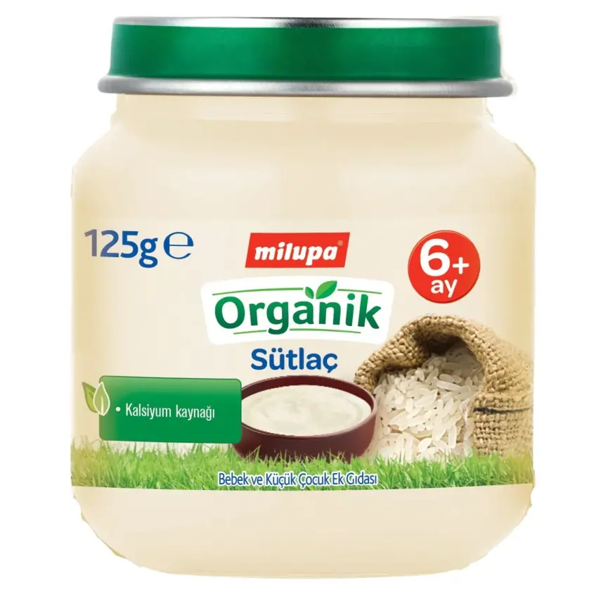 Milupa Organik Sütlaç Kavanoz Maması 125 gr - 1