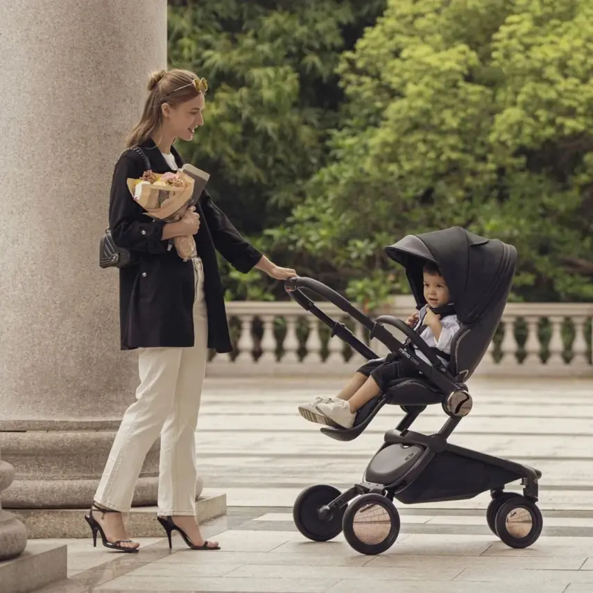Mima Creo Çift Yönlü Kompakt Katlanabilir Bebek Arabası Black - 8