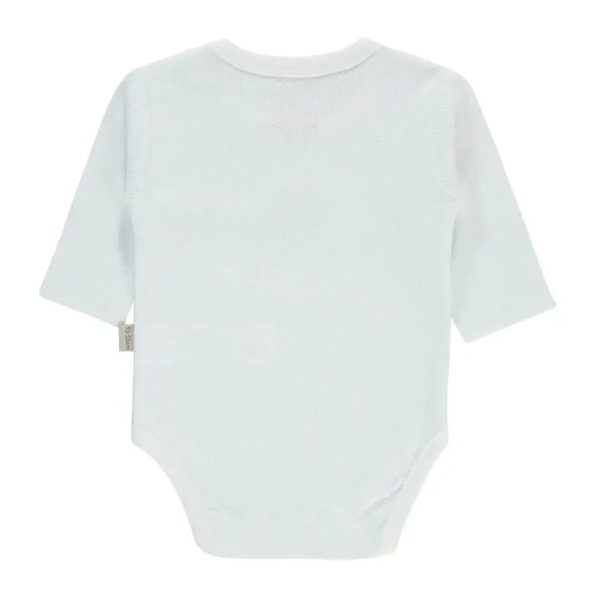 Mini Damla Body Uzun Kol Armalı Beyaz - 2