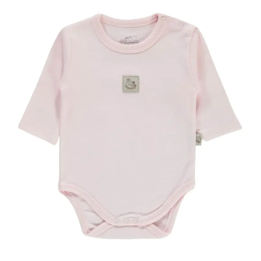 Mini Damla Body Uzun Kol Armalı Pembe - 1
