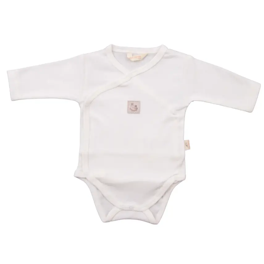 Mini Damla Body Uzun Kol Kruvaze Armalı Ekru - 1