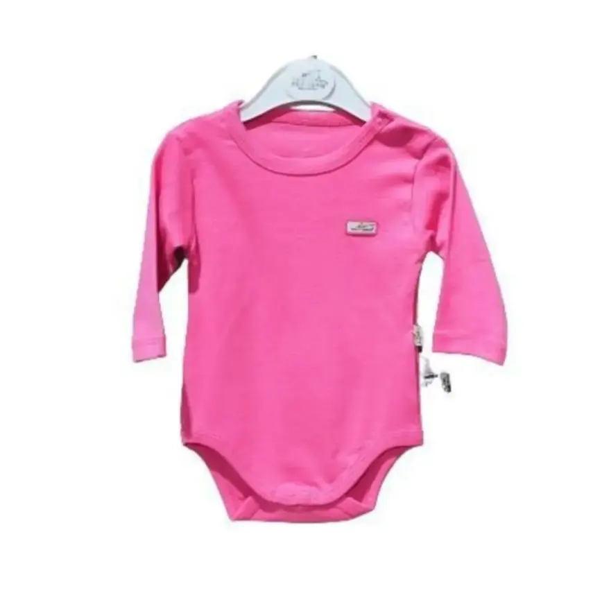 Mini Damla Body Uzun Kol Penye Pembe - 1