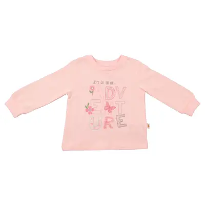 Mini Damla Çocuk Sweatshirt Adventure Pembe - 2