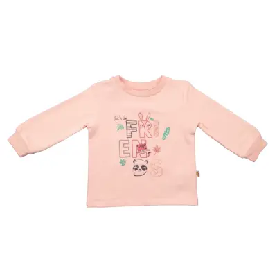 Mini Damla Çocuk Sweatshirt Friend Somon - 1