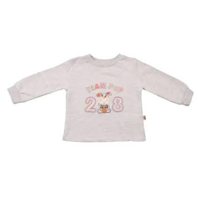 Mini Damla Çocuk Sweatshirt Köpek Gri - 3