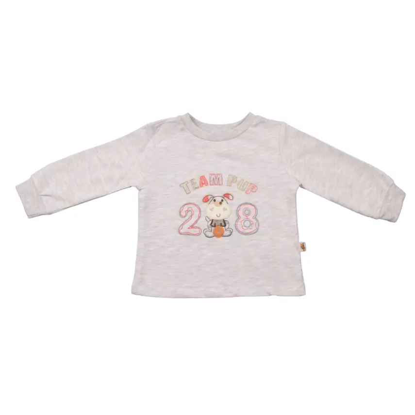 Mini Damla Çocuk Sweatshirt Köpek Gri - 7