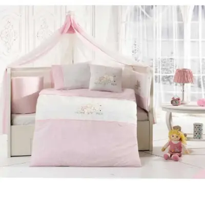 Mini Damla Cute Bear Uyku Seti 75x130 cm Pembe
