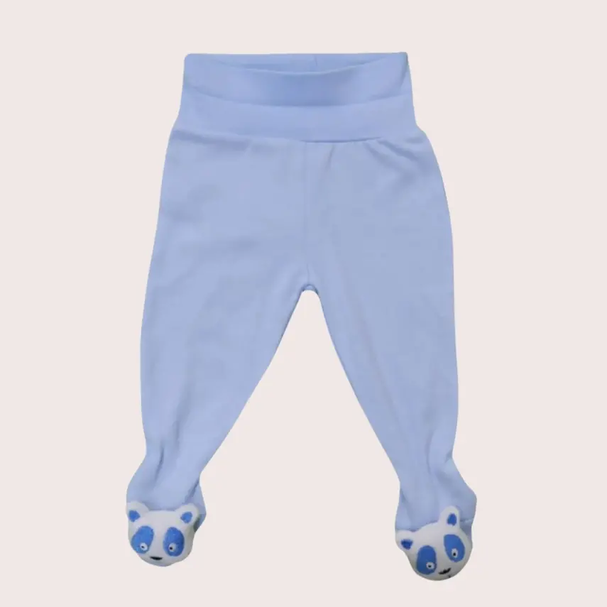 Mini Damla Pantolon Patikli Düz Oyuncaklı Mavi - 1