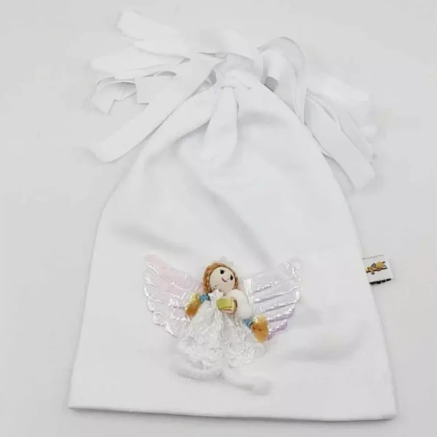 Mini Damla Şapka Püsküllü Likralı Beyaz - 1