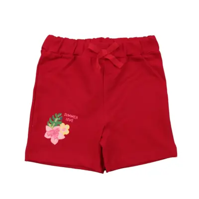 Mini Damla Şort Love Summer Kırmızı - 1