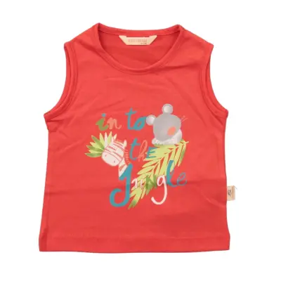 Mini Damla T-Shirt Kolsuz Jungle Kiremit - 1