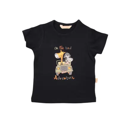 Mini Damla T-Shirt Safari Lacivert - 1