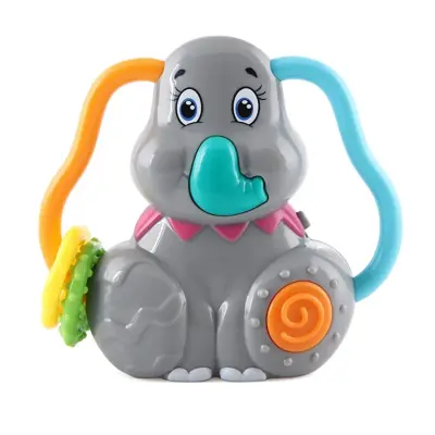 Minik Eller Müzikli Fil - Işıklı Müzikli Diş Kaşıyıcı ve Çıngırak - 1